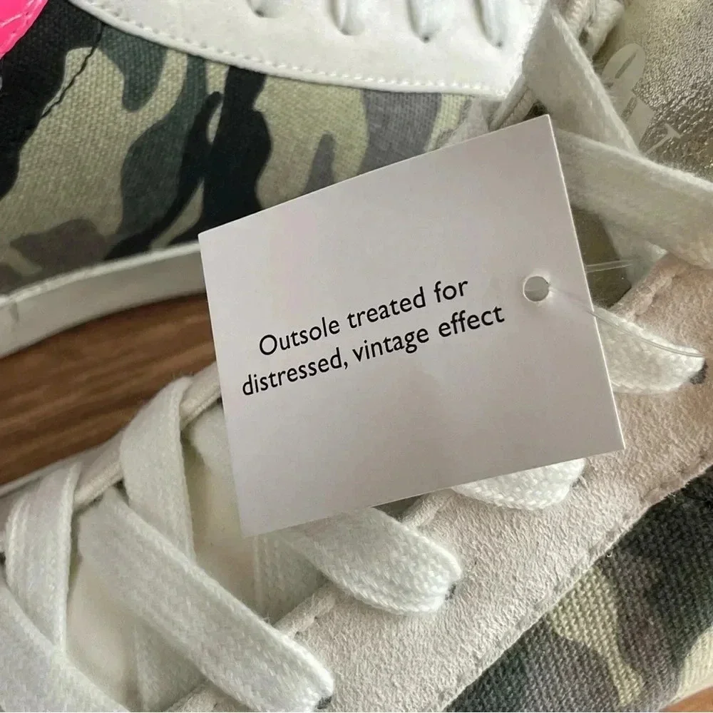 Nine West Green Camo High Top‎ Sneakers NEW Size 7.5